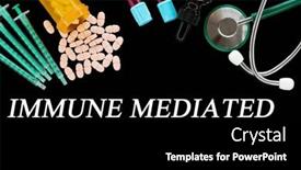  Presentation with immune - Presentation design with immune-mediated-text-on-medical background and a black colored foreground