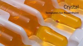  Presentation with ampoule - Presentation design enhanced with immunisation - ampoule background and a gold colored foreground