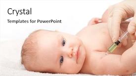  Presentation with vaccine baby - PPT layouts featuring immunity - close-up shot of pediatrician giving background and a white colored foreground