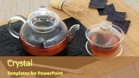  Presentation with nutrients - Theme consisting of immunity - japanese nori seaweed tea health background and a red colored foreground