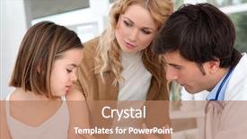  Presentation with injection - Beautiful slides featuring immunity - little girl receiving vaccine injection backdrop and a coral colored foreground