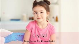  Presentation with immunity - PPT layouts with immunity - vaccination concept female doctor vaccinating background and a coral colored foreground