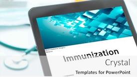  Presentation with infectious diseases - PPT theme consisting of immunization-medical-procedures-a-procedure background and a white colored foreground