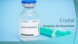  Presentation with immunoglobulin - PPT theme with immunoglobulin-a-medication-used background and a light blue colored foreground