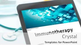  Presentation with immunotherapy cancer - Slide deck featuring immunotherapy-medical-procedures-a-treatment background and a white colored foreground