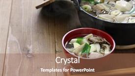  Presentation with japanese folk song sakuta - Amazing presentation theme having imoni japanese hotpot cooking taro backdrop and a coral colored foreground