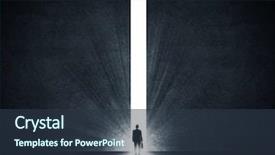  Presentation with impact - PPT theme with impact - silhouette of businessman standing background and a tawny brown colored foreground