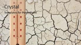  Presentation with climate change - Cool new PPT theme with impact - thermometer showing high temperature backdrop and a soft green colored foreground