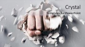  Presentation with impact - Slide deck enhanced with impact - wall is broken background and a light gray colored foreground