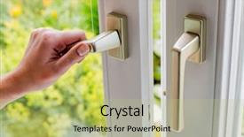  Presentation with impact - Amazing presentation theme having impact - woman opens window to air backdrop and a yellow colored foreground