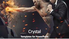  Presentation with successful - Presentation theme with impact - young businessman as a successful background and a dark gray colored foreground