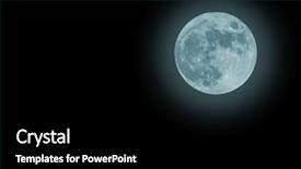  Presentation with blue black and silver - Amazing PPT theme having impact craters - blue full moon isolated backdrop and a black colored foreground