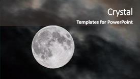  Presentation with moon - Audience pleasing presentation theme consisting of impact craters - closeup of full moon backdrop and a  colored foreground