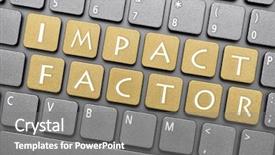  Presentation with impact - Cool new slide set with success factors - impact factor key on keyboard backdrop and a  colored foreground