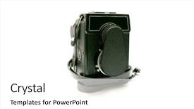  Presentation with old photo - Amazing slides having impact films - old photo camera isolated backdrop and a white colored foreground