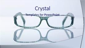  Presentation with visual impairment - Presentation theme enhanced with impaired - eye glasses spectacles for reading background and a sky blue colored foreground