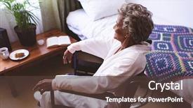  Presentation with social isolation - Presentation theme having impaired nurse - high angle view of thoughtful background and a tawny brown colored foreground