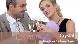  Presentation with valentine - Colorful slide deck enhanced with impasse - couple celebrating valentine's day backdrop and a coral colored foreground