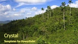  Presentation with cuba - PPT theme featuring impasse - escambray mountains in cuba island background and a tawny brown colored foreground