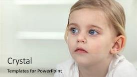  Presentation with young child brain development - PPT theme enhanced with impasse - young child just before bedtime background and a light gray colored foreground