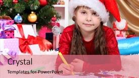  Presentation with swimming beautiful girl swims underwater - Slides with impeccable - beautiful little girl writes letter background and a  colored foreground