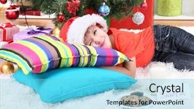  Presentation with milk smoothies - Cool new slides with impeccable - little boy in santa hat backdrop and a  colored foreground