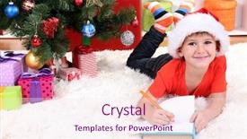  Presentation with medical letter - Slide deck consisting of impeccable - little boy in santa hat background and a  colored foreground