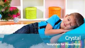  Presentation with christmas baby jesus sleeping - Presentation theme featuring impeccable - little boy sleeping under christmas background and a  colored foreground