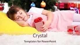  Presentation with gift - Amazing theme having impeccable - little girl fell asleep backdrop and a  colored foreground