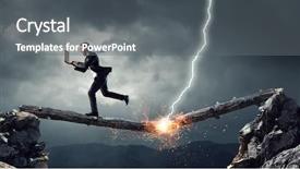  Presentation with overcome - PPT theme with impediment - overcome fear of failure mixed background and a gray colored foreground