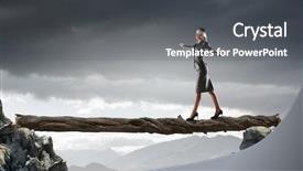  Presentation with overcome - Beautiful presentation design featuring impediment - overcome fear of failure mixed backdrop and a gray colored foreground