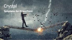  Presentation with overcome - Presentation design enhanced with impediment - overcome fear of failure mixed background and a  colored foreground