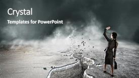  Presentation with overcoming - Beautiful slide deck featuring impediment - overcoming crisis break mixed media backdrop and a dark gray colored foreground