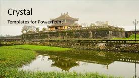  Presentation with vietnam - Slide set enhanced with imperial city citadel in hue background and a  colored foreground