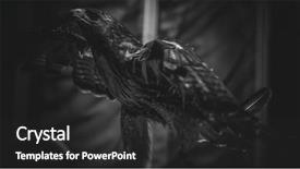  Presentation with black hawk eagle - PPT layouts with imperial eagle in black background and a dark gray colored foreground