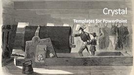  Presentation with frigate - Presentation theme having three puppies isolated on the white background background and a light gray colored foreground