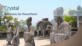  Presentation with unesco - Amazing slides having imperial minh mang tomb backdrop and a sky blue colored foreground