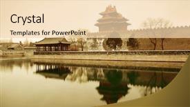  Presentation with old china - PPT layouts enhanced with imperial palace in beijing china background and a  colored foreground