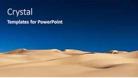  Presentation with sand dunes - Cool new PPT theme with imperial-sand-dunes-in-california backdrop and a navy blue colored foreground