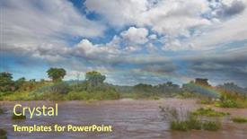  Presentation with waterfalls - Amazing presentation having impessive-iguassu-iguazu-falls backdrop and a violet colored foreground