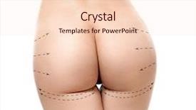  Presentation with plastic surgery - Presentation theme featuring implant - plastic surgery concept female body background and a lemonade colored foreground