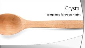  Presentation with cooking utensils - Colorful presentation theme enhanced with implement - wooden spoon on white background backdrop and a white colored foreground