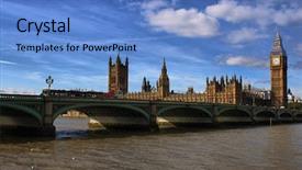 Presentation with westminster - PPT layouts having importance english - big ben the houses background and a teal colored foreground