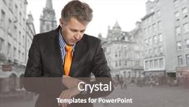  Presentation with time - Slide set consisting of importance speed - checking the time worried adult background and a gray colored foreground