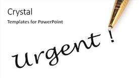  Presentation with narrative pen - Slide set with importance speed - pen and urgent message isolated background and a white colored foreground