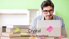  Presentation with study - Slide deck having importance study - student preparing for university exams background and a  colored foreground