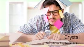  Presentation with university - PPT theme with importance study - student preparing for university exams background and a coral colored foreground