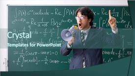  Presentation with math teacher - Amazing presentation design having importance study - young male math teacher backdrop and a ocean colored foreground