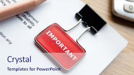  Presentation with important - Beautiful slides featuring important document backdrop and a sky blue colored foreground