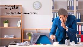  Presentation with industrial espionage - PPT theme with important information in industrial espionage background and a coral colored foreground